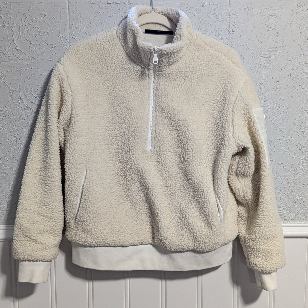 Cozy Cream Sherpa Half-Zip Pullover